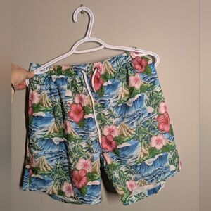 Tropical Floral Swim Shorts Size L